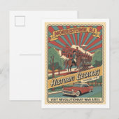 Morristown NJ Retro 1950s Historic Travel ポストカード (正面/裏面)