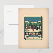 Morristown NJ Retro 1950s Travel ポストカード (正面/裏面)