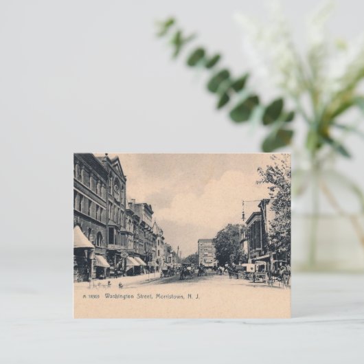 Morristown NJ, Washington St., c1906 ポストカード (スタンド正面)