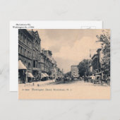 Morristown NJ, Washington St., c1906 ポストカード (正面/裏面)