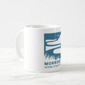 Morro湾の国民の河口プログラムロゴのマグ コーヒーマグカップ (正面左)