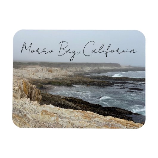 Morro Bay California Ocean Cliffs Photography マグネット (横)