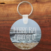 Morro Bay California Ocean Waves Photography キーホルダー (裏面)