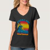 Morro Bay California Retro Throwback Surf & Beach  Tシャツ (正面)