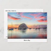 Morro Rock At Duskはがき ポストカード (正面/裏面)