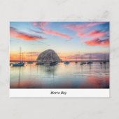 Morro Rock At Duskはがき ポストカード (正面)