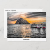 Morro Rock At Duskはがき ポストカード (正面/裏面)