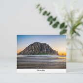 Morro Rock At Sunset Postcard ポストカード (スタンド正面)