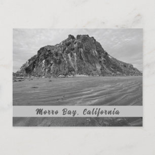 Morro Rock, Morro Bay in Black & White ポストカード