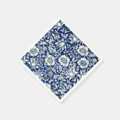 Morrs -Blue Mallow、有名なパターン、 スタンダードカクテルナプキン (角)