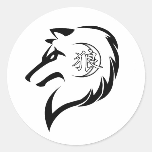 MORS Wolfロゴシール ラウンドシール (正面)