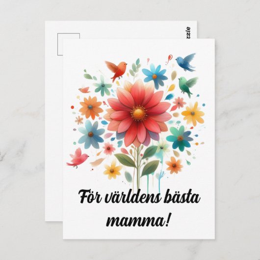 Morsdag. Blommor. ポストカード (正面/裏面)