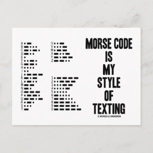 Morseコードは私のスタイルのメールや文字を打つIntl Morseコード ポストカード