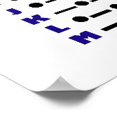 MorseコードまたはCWポスタカラフルー ポスター (角)