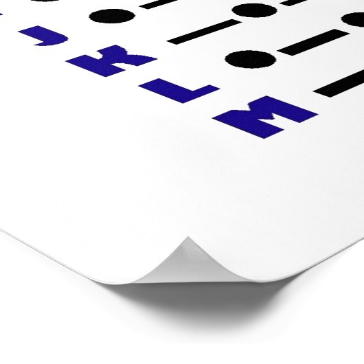 MorseコードまたはCWポスタカラフルー ポスター (角)