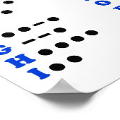 Morseコードアルファベットグラフポスター ポスター (角)