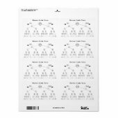 Morseコードツリー図 ラベル (フルシート)