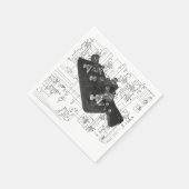 Morseコード無線鍵回路図 スタンダードカクテルナプキン (角)
