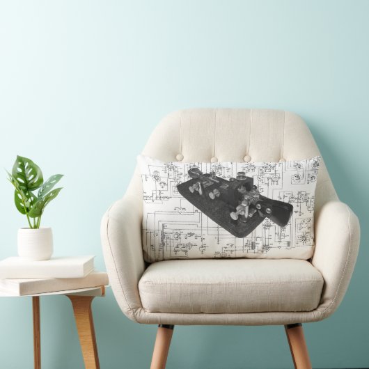 Morseコード無線鍵模式腰枕 ランバークッション (椅子)