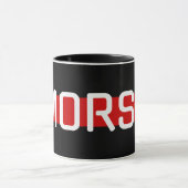 MORSEコード赤線デザイン マグカップ (中央)