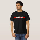 Morseコード赤線 – アマチュア無線 tシャツ (正面フル)