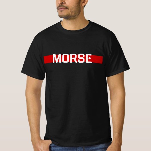 Morseコード赤線 – アマチュア無線 tシャツ (正面)