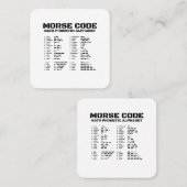 MorseコードNATO発音文字 スクエア名刺 (正面/裏面)