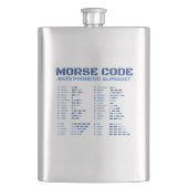 MorseコードNATO発音文字 フラスク (正面)