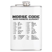 MorseコードNATO発音文字 フラスク (正面)