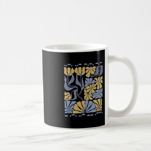 Morse Code 8647 Subtle Anti Trump 86 47 Floral Boh コーヒーマグカップ (右)