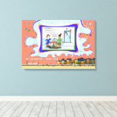 Morse Code | Absurd Wordplay Humor 24x16 キャンバスプリント (インサイチュ (ウッドフロア))