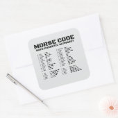 Morse Code Alphabet NATO Phonetic Reference A Z スクエアシール (封筒)