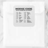 Morse Code Alphabet NATO Phonetic Reference A Z スクエアシール (バッグ)