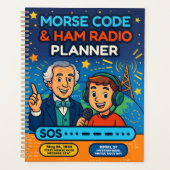Morse Code & Ham Radioをテーマにした教育 プランナー手帳 (正面)