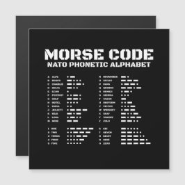 Morse Code & NATO教育デザインBlack & White