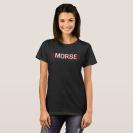 MORSE SOSミニマリスト赤信号コード Tシャツ