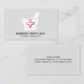Mortar and Pestle | Pharmacist | Medicine Logo 名刺 (正面/裏面)