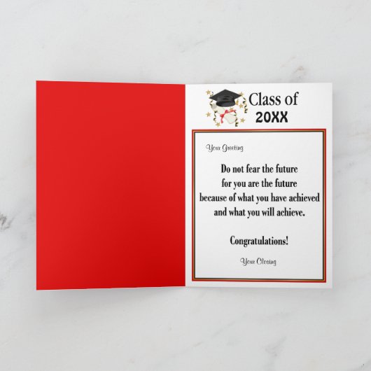 Mortar & Diploma 2018 カード (内部)