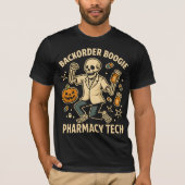 Mortar & Pestle Monster Pharmacy Tech Skeleton Hal Tシャツ (正面)