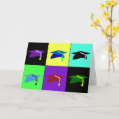 Mortarboard Caps Sgariteカラフルカード カード (黄色い花)