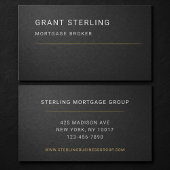 Mortgage Broker Black Professional  名刺
