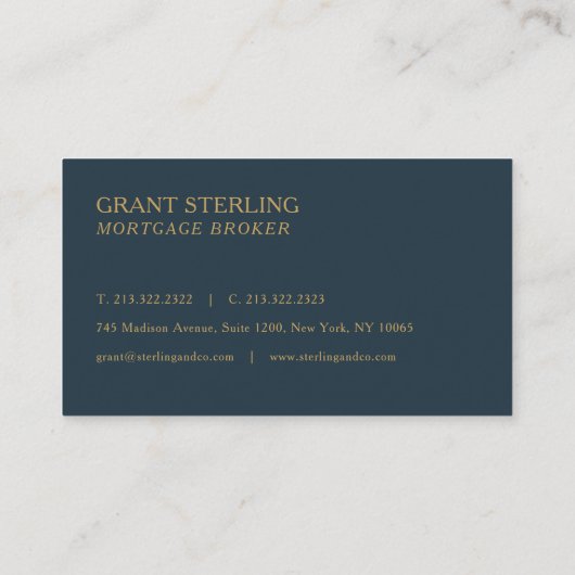 Mortgage Broker Nautical Compass  名刺 (裏面)