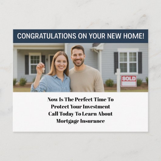 Mortgage Protection Postcard for Insurance Agents シーズンポストカード (正面)