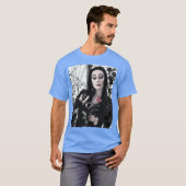 Morticia Addams Horror family retro retro funny Tシャツ (正面フル)