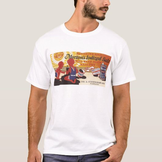 Mortonはワシントン州からの塩の広告、IAの店をヨウ素化しました Tシャツ (正面)