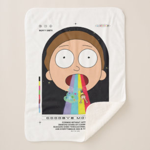 Morty Goodbye Moonmen Quote Graphic シェルパブランケット
