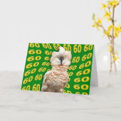 Moruccan Cockatooを搭載したハッピーエンド60誕生日 カード (黄色い花)