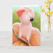 Moruccan Cockatoo Greeting Card カード (黄色い花)