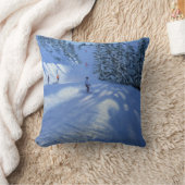 Morzineのスキー操業 クッション (ブランケット)