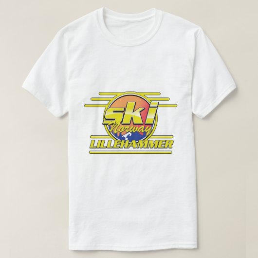 Morzine France Ski 80sロゴ Tシャツ (デザイン正面)